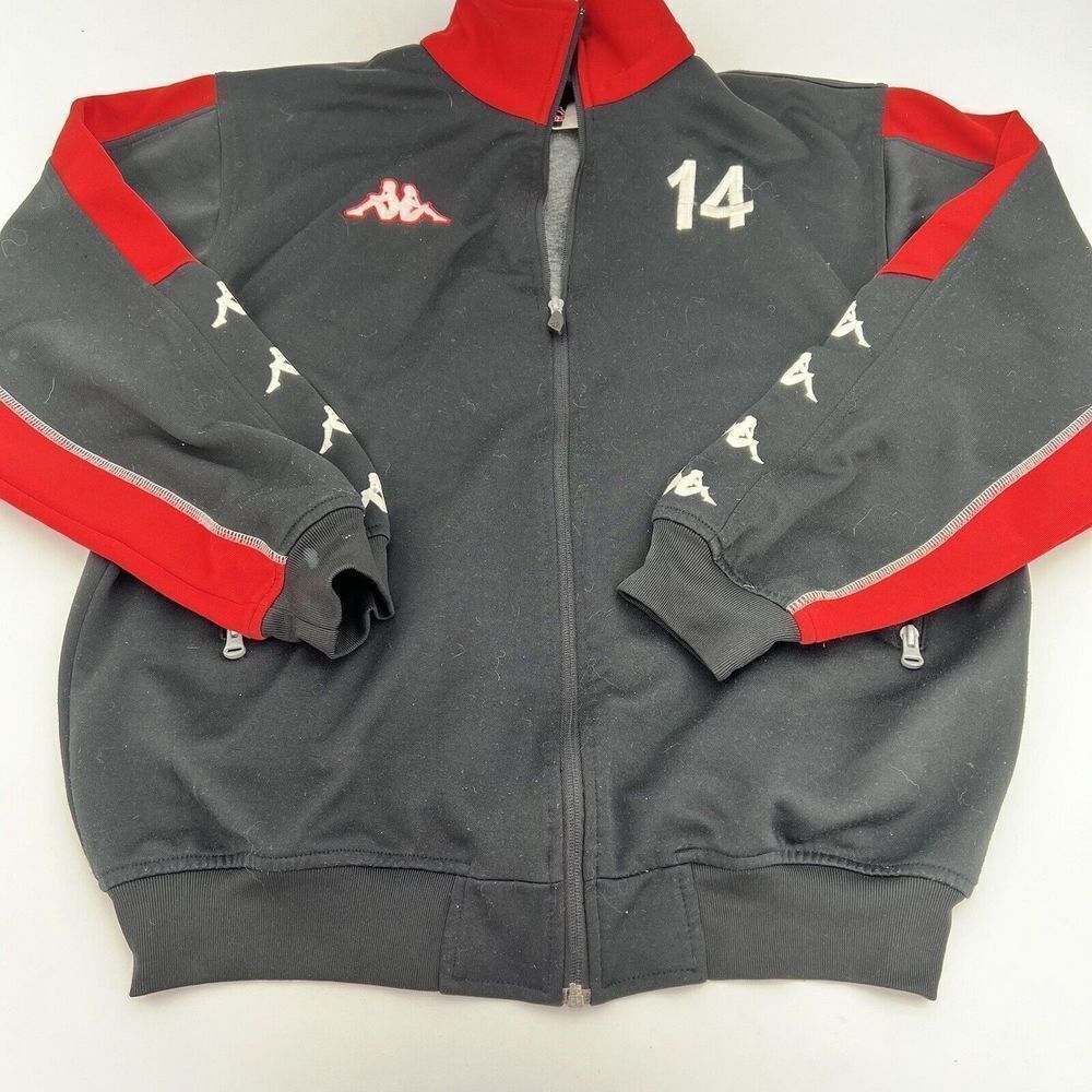 Kappa Black Red Track Jacket Size Medium